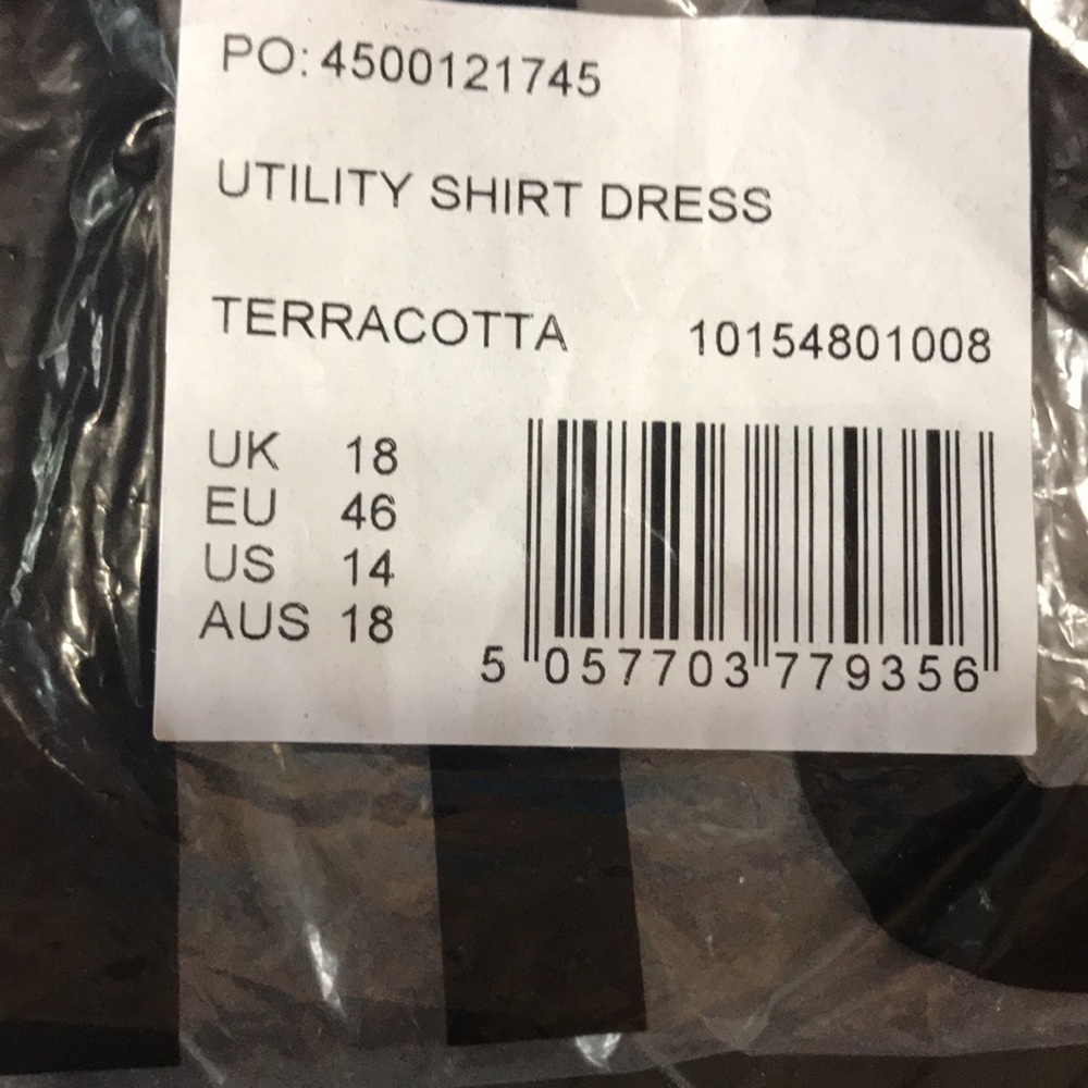 Missguided utility shirt dress. Terracota - Picture 7 of 9